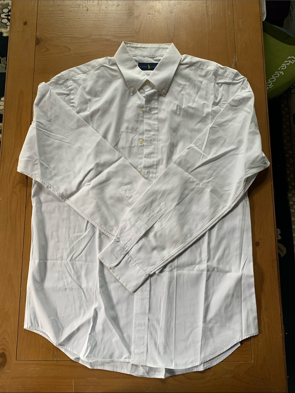 Ralph Lauren White Button-Down Dress Shirt size large